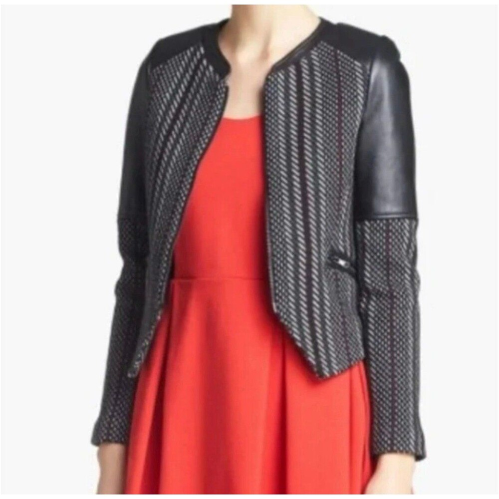Parker tweed lambskin jacket